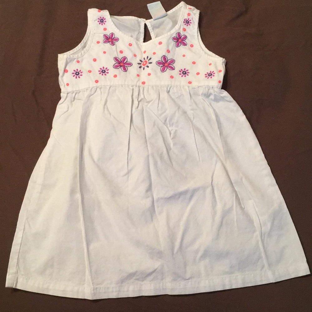 White summer dress for toddler